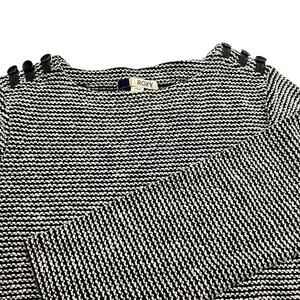 Roxy Womens Knit Gray Black Long‎ Sleeve Sweatshirt Large
